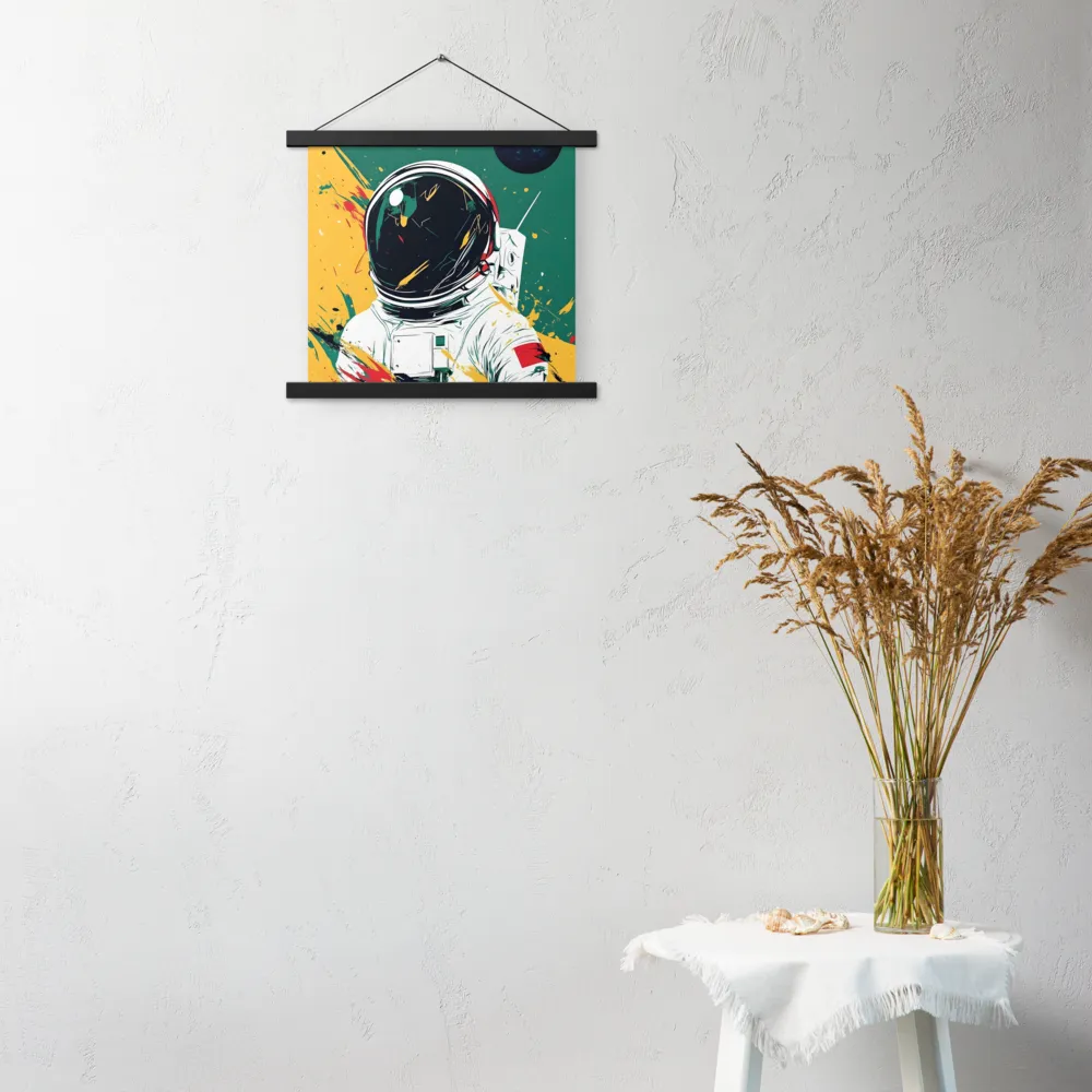 Galactic Explorer: A Modern Odyssey | Poster With Black Wood Hanger | 14″×14″