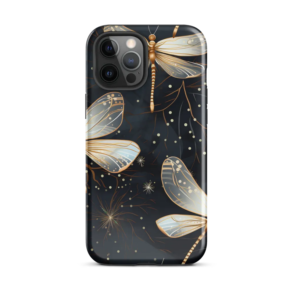 Ethereal Dance: Dragonflies in a Midnight Garden