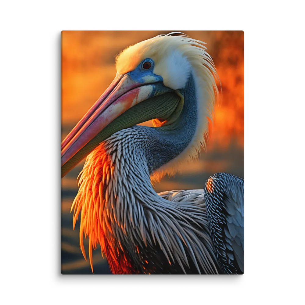 Elegance of the Pelican at Sunset