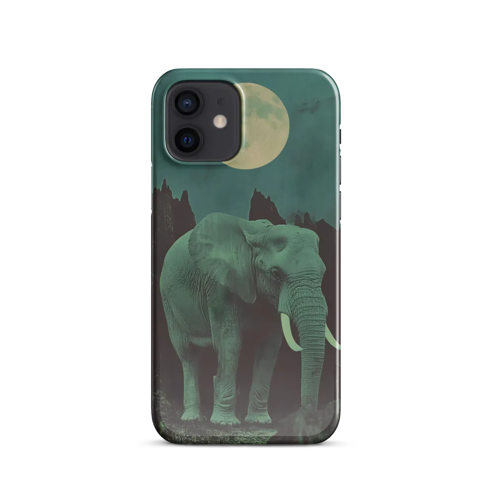 Ethereal Presence: Elephant Under a Full Moon