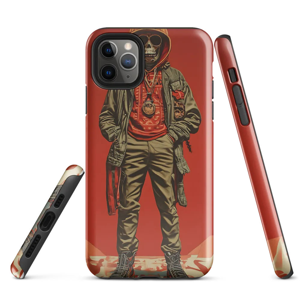 Urban Rebellion: The Skeleton Icon | Phone Case |  11 Pro Max | Tough Case | Glossy