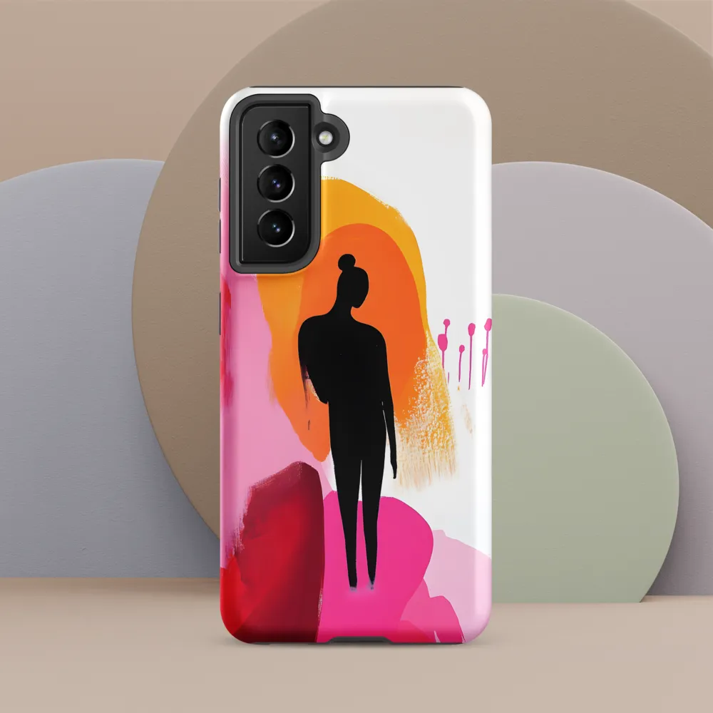 Silhouette in Colorful Abstraction