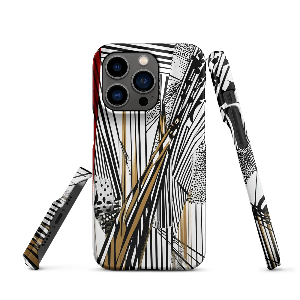 Dynamic Stripes: An Abstract Journey | Phone Case |  14 Pro | Snap Case | Matte