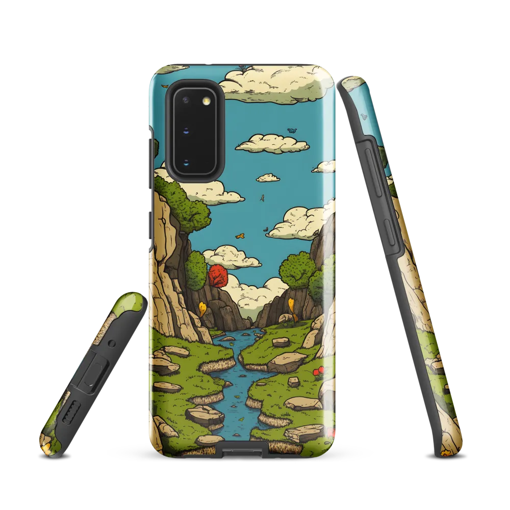 Whimsical Serenity: A Canyon Landscape
