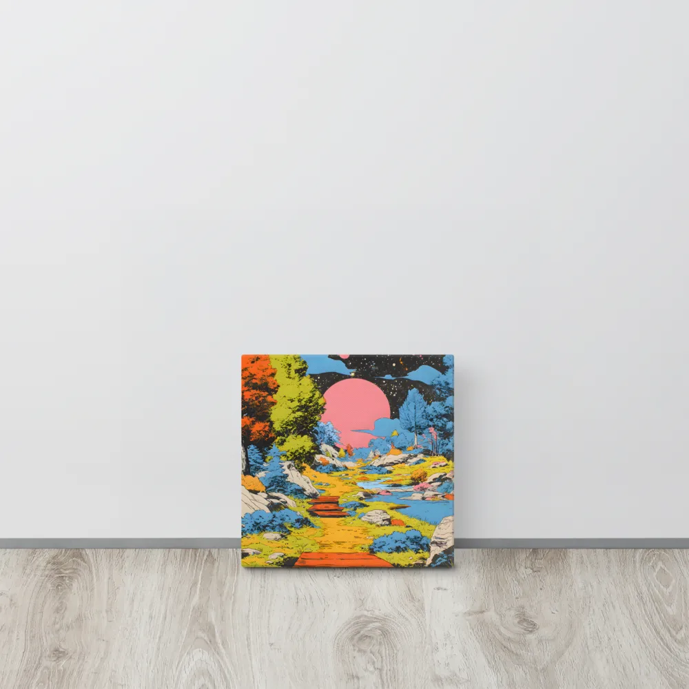 Pink Moon Path 
 Canvas | 10″x 10″