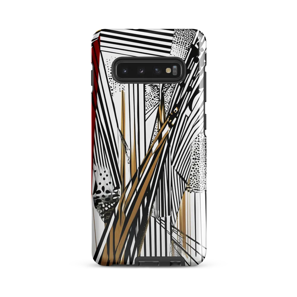 Dynamic Stripes: An Abstract Journey | Phone Case |  S10 Plus | Tough Case | Glossy