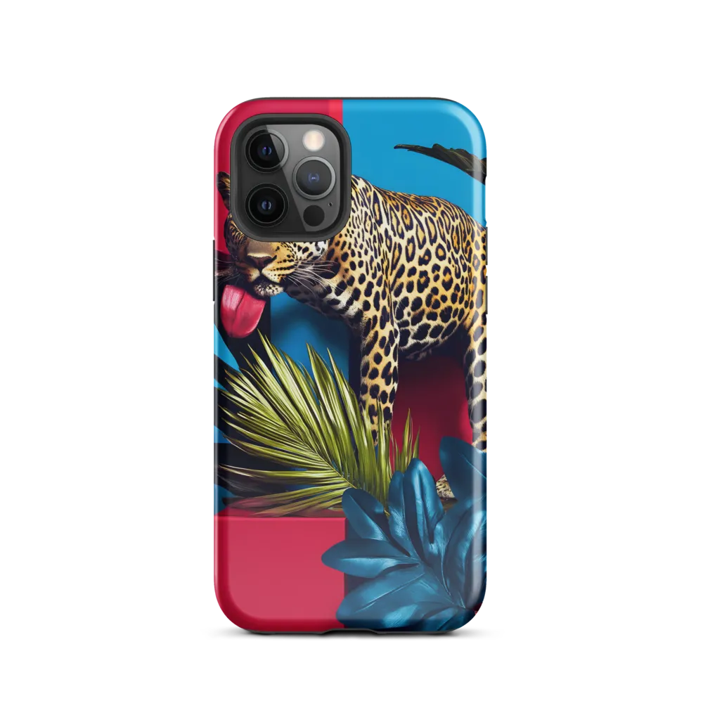 Playful Leopard in Vibrant Paradise
