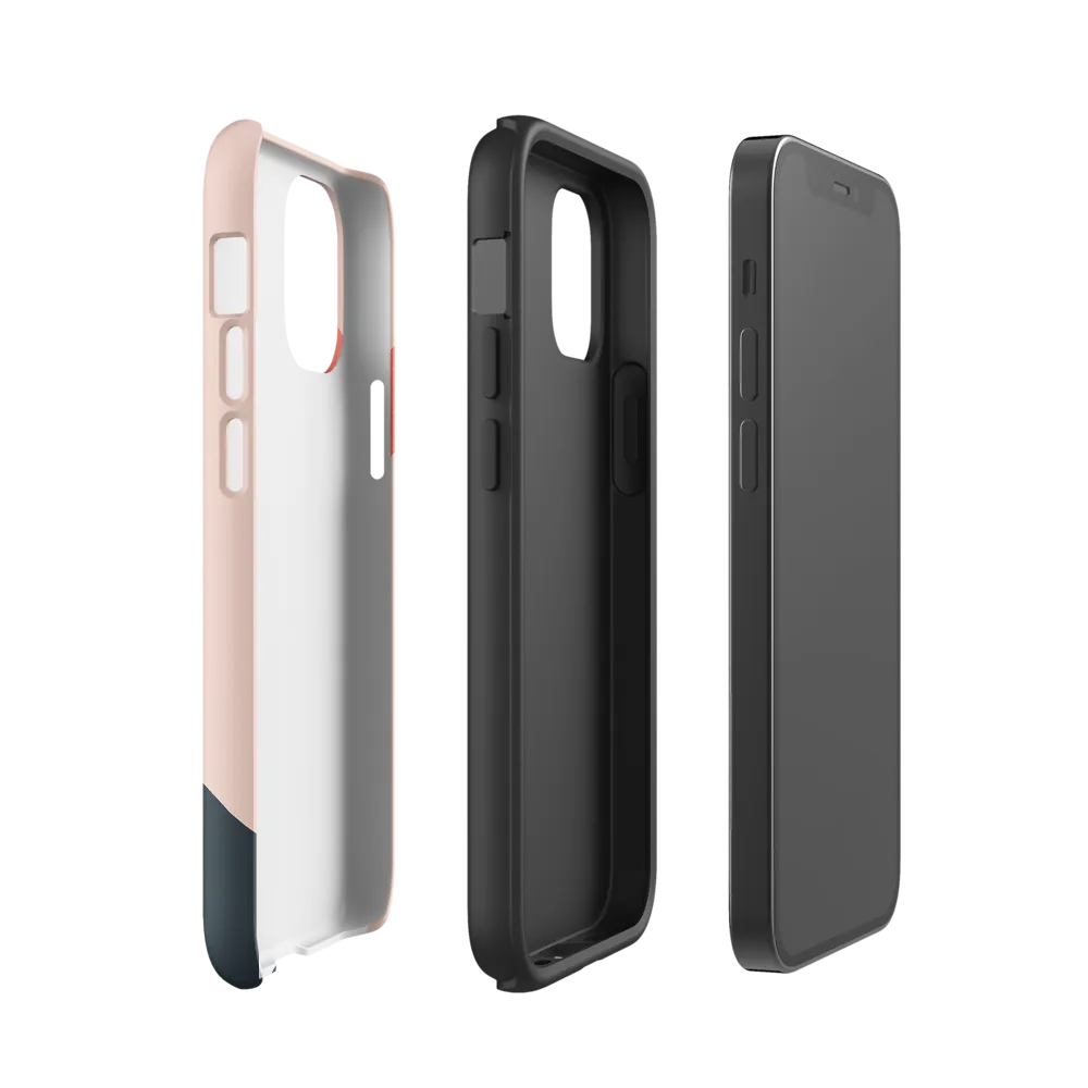Contemplative Portrait in Minimalism | Phone Case |  12 mini | Tough Case | Matte