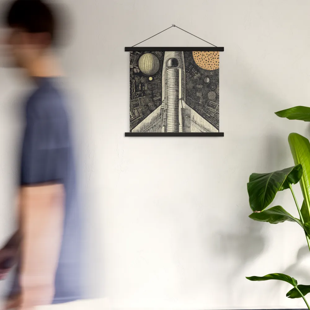 Voyage to the Unknown | Poster With Black Wood Hanger | 18″×18″