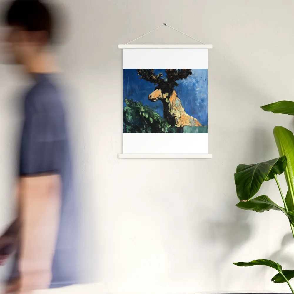 The Majestic Deer in Nature | Poster With White Wood Hanger | 18″×24″