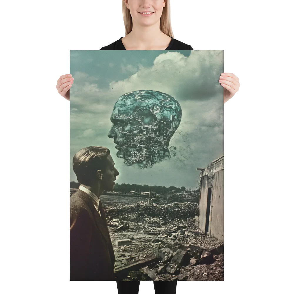 Ethereal Reflections: Identity in a Fragmented World | Canvas | 24″×36″