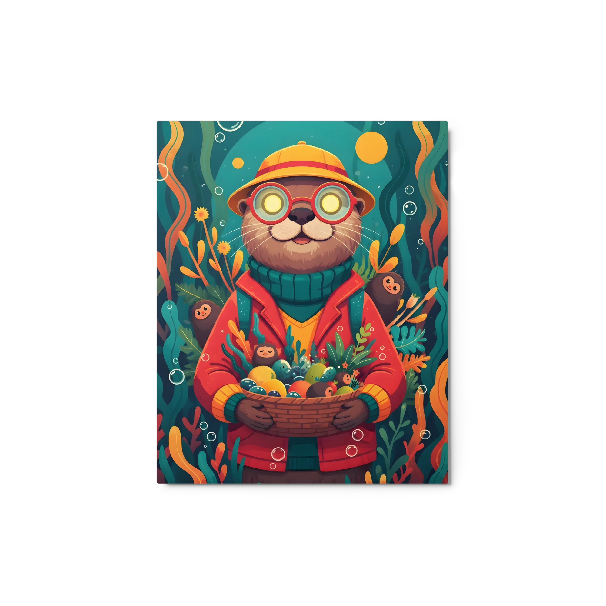 Otter's Bounty 
 Metal Print | 8″x 10″