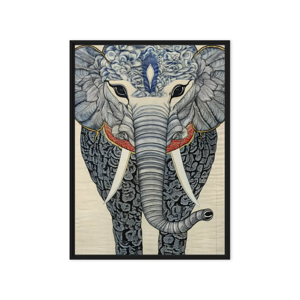 Majesty of the Elephant | Canvas with Black Frame | 20″×28″