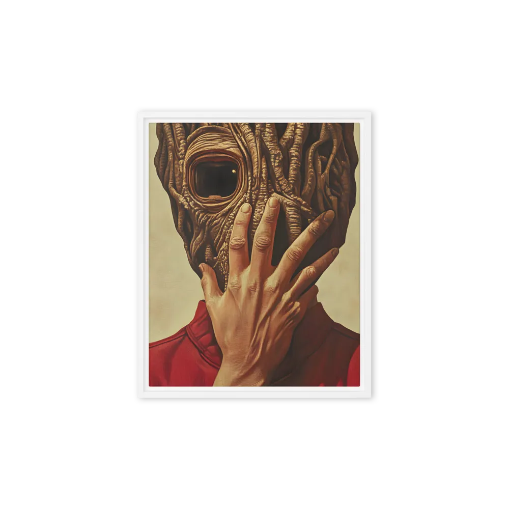 The Mask of Roots | Canvas with White Frame | 8″×10″