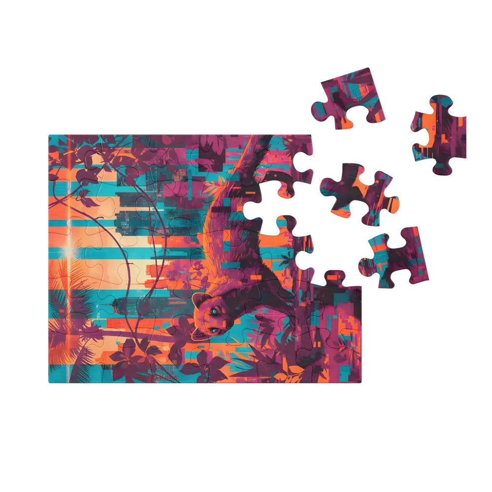 Neon Night Wanderer 
 Jigsaw Puzzle in Tin Box