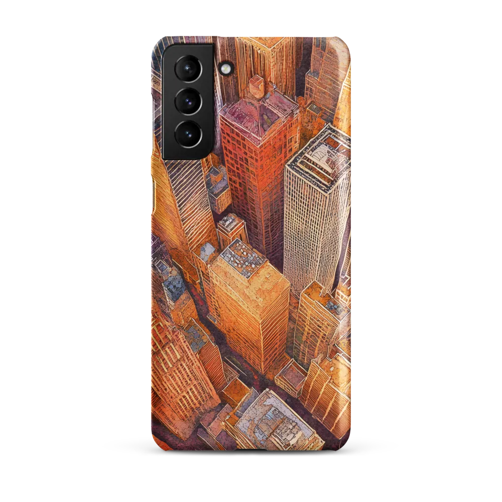 Urban Symphony in Orange and Purple