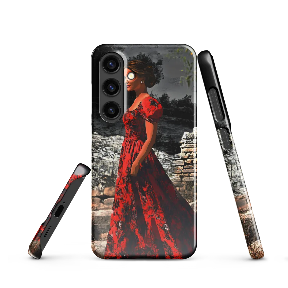 Elegance in Red | Phone Case |  S24 | Snap Case | Glossy