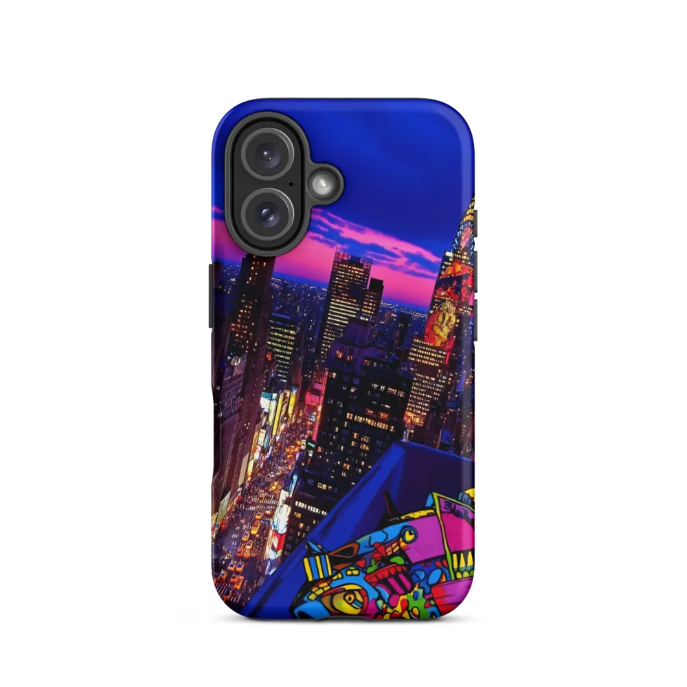 Neon Twilight: A City in Vibrance | Phone Case