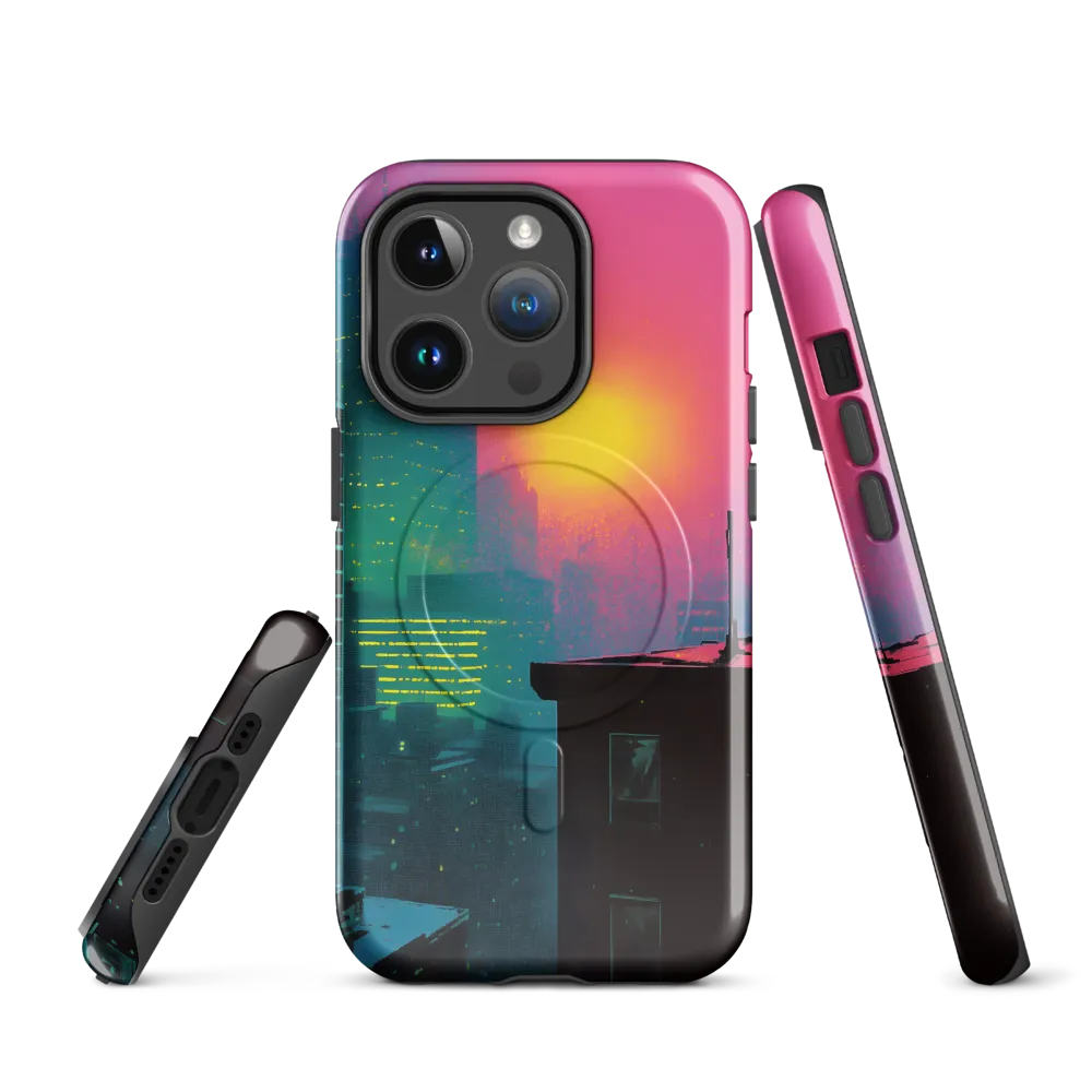 Neon Horizon | Phone Case |  14 Pro | MagSafe® Tough Case | Glossy