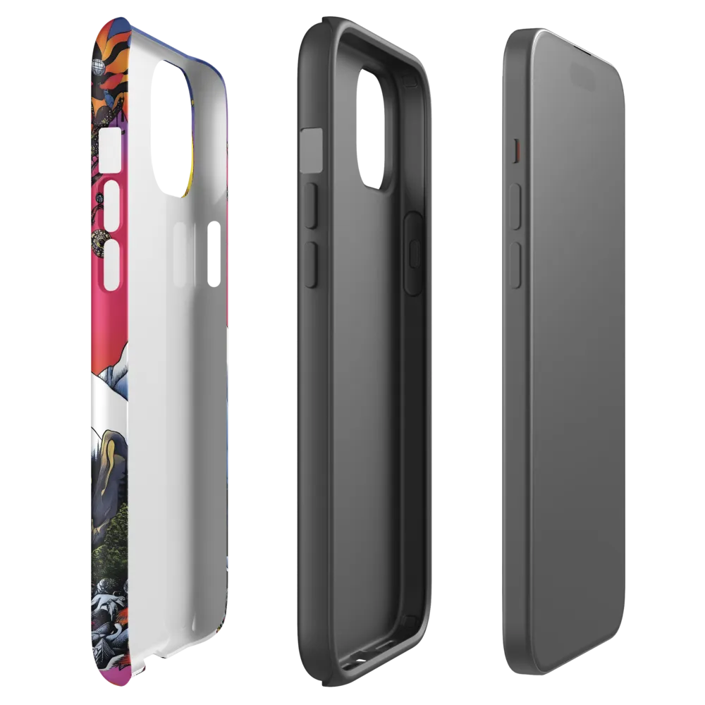 Mystical Majesty of the Psychedelic Deer | Phone Case |  15 Plus | Tough Case | Matte