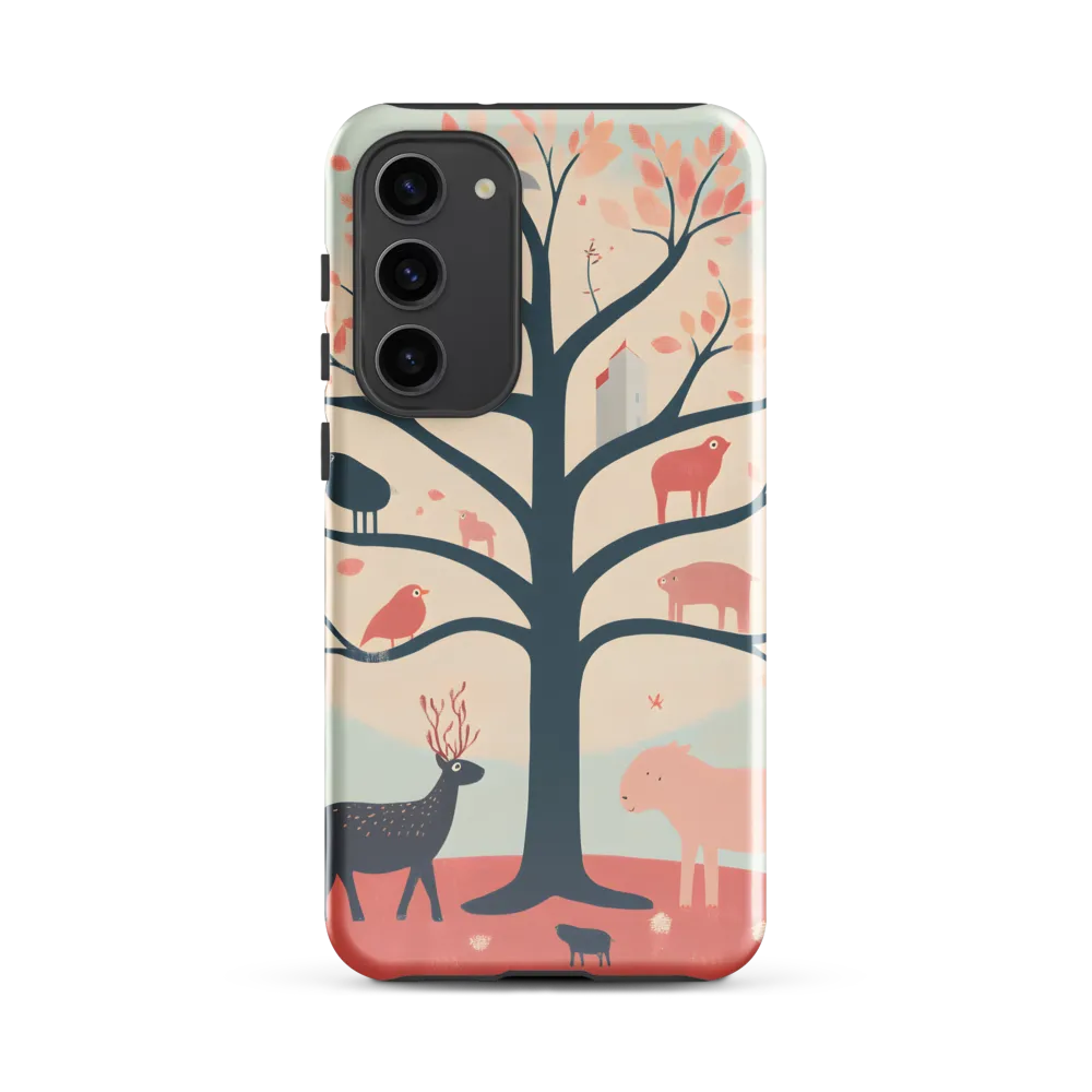 Whimsical Tree with Playful Creatures
