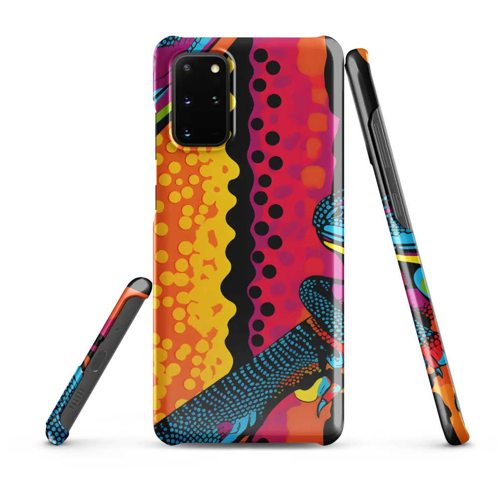 Colorful Encounters: The Playful Geckos | Phone Case |  S20 Plus | Snap Case | Glossy