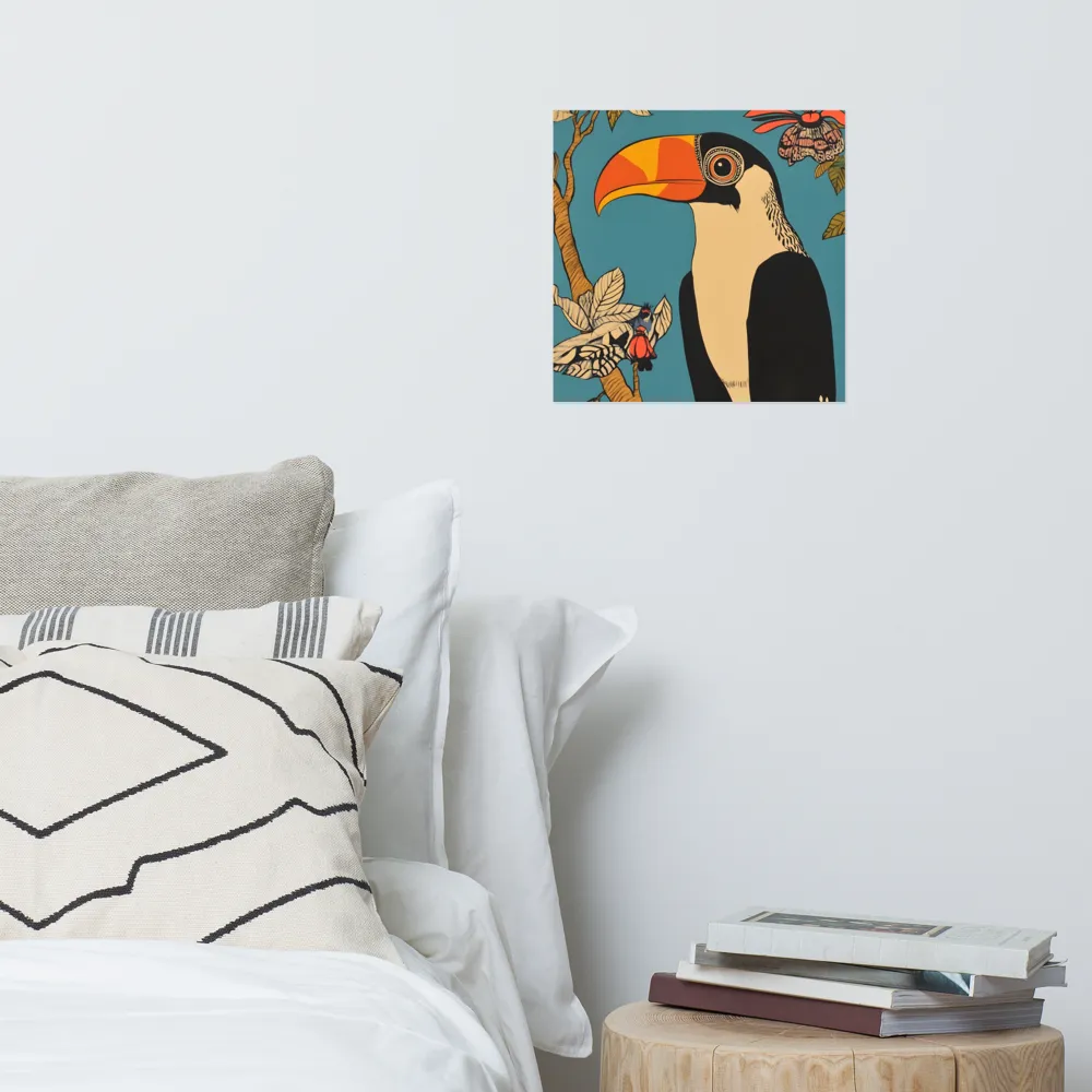 Tropical Majesty: The Toucan at Rest | Poster | 14″×14″