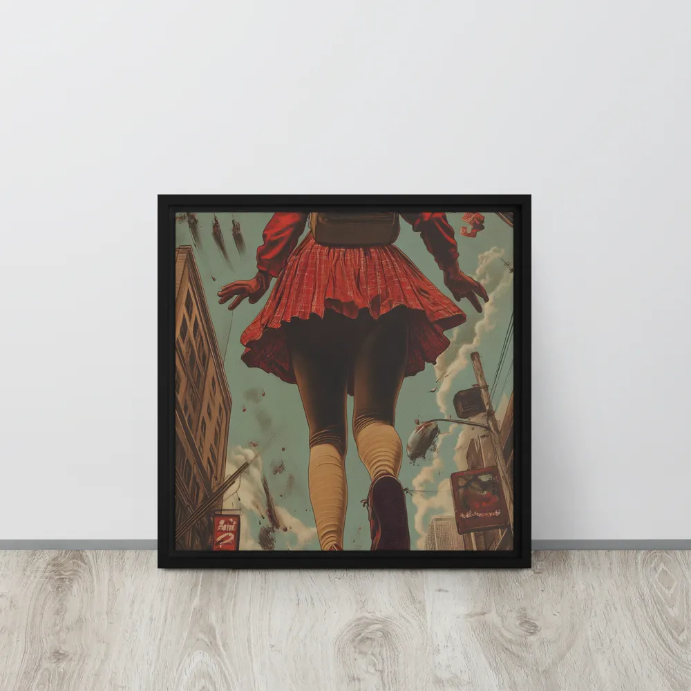 Flight of the Urban Dreamer | Canvas with Black Frame | 16″×16″