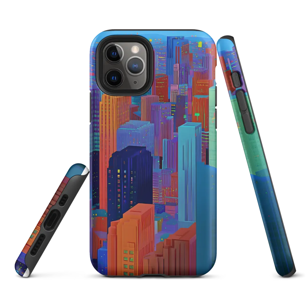 Vibrant Metropolis in Twilight | Phone Case |  11 Pro | Tough Case | Matte