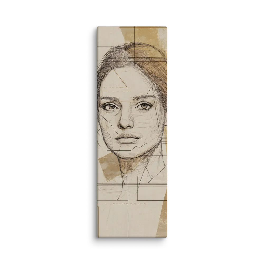 Geometric Elegance: A Modern Portrait | Canvas | 20″×60″