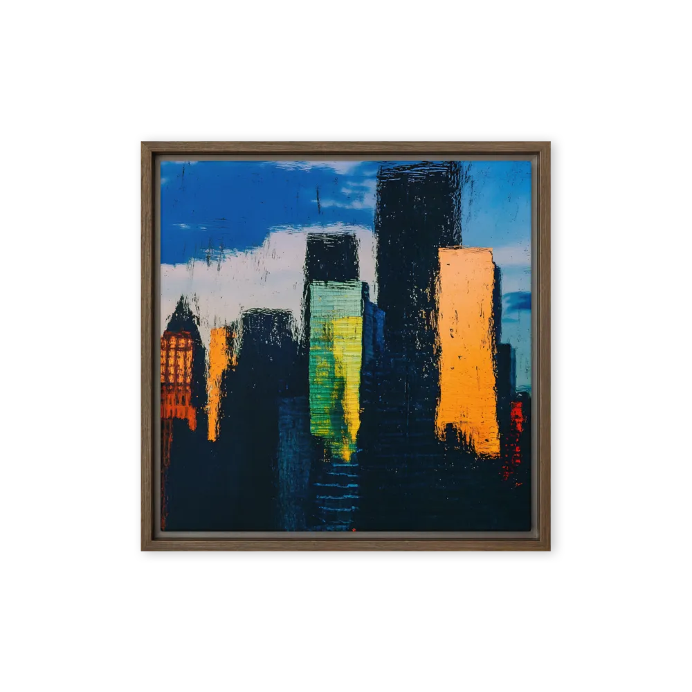 Reflections of Tranquility | Canvas with Brown Frame | 16″×16″
