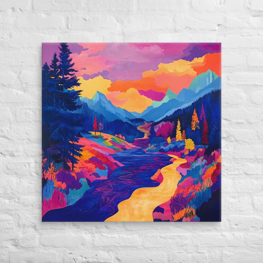 Radiant Serenity: A Surreal Landscape | Canvas | 32″×32″