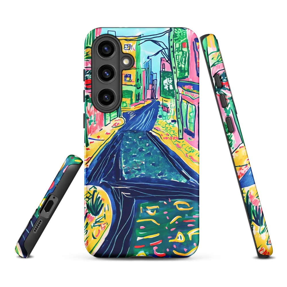 Dreamy Street in Vibrant Hues