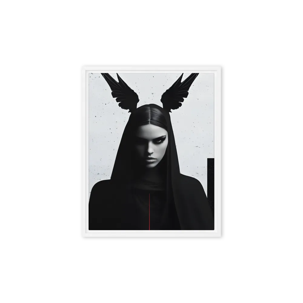Whispers of Darkness | Canvas with White Frame | 8″×10″