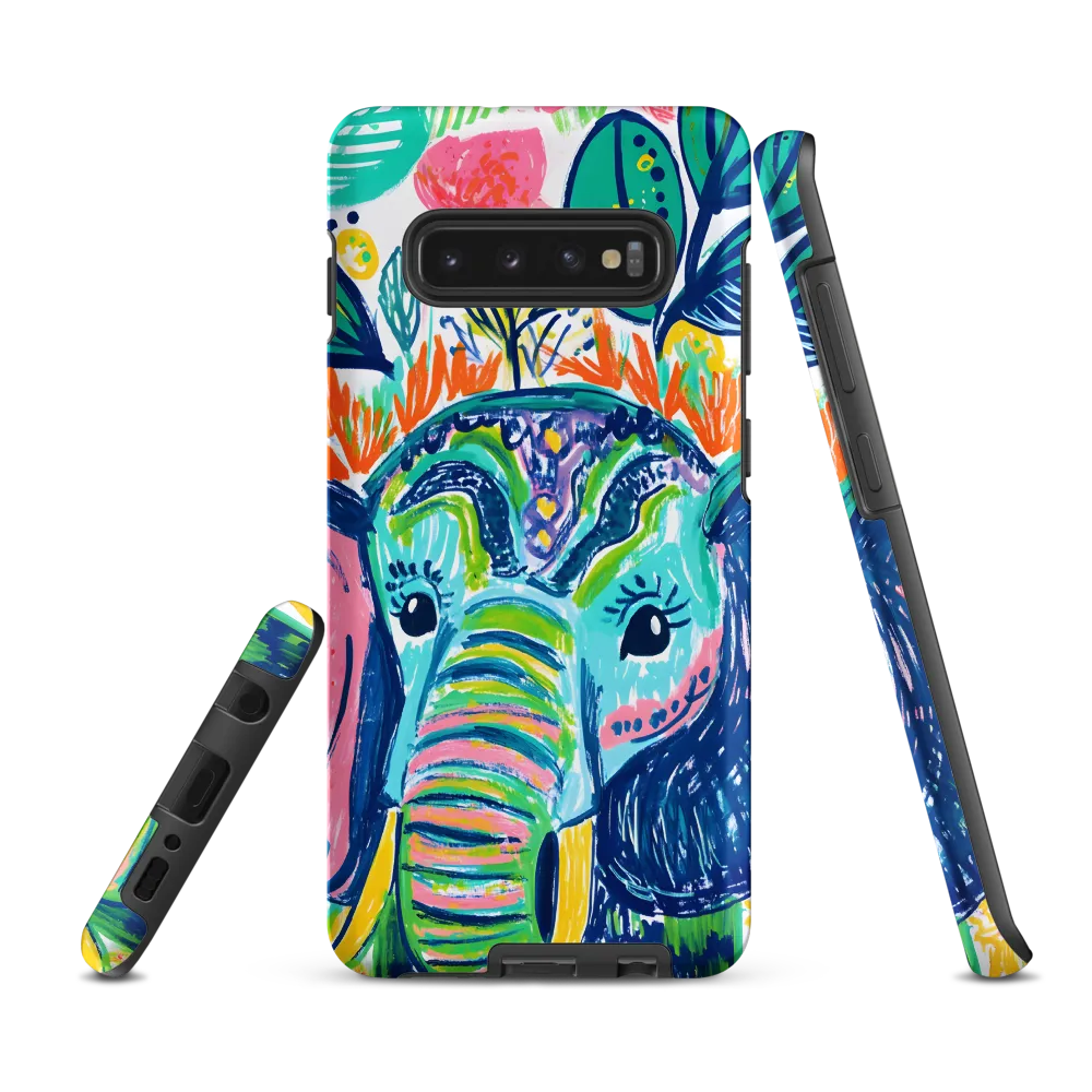 Whimsical Elephant Portrait | Phone Case |  S10 Plus | Tough Case | Matte