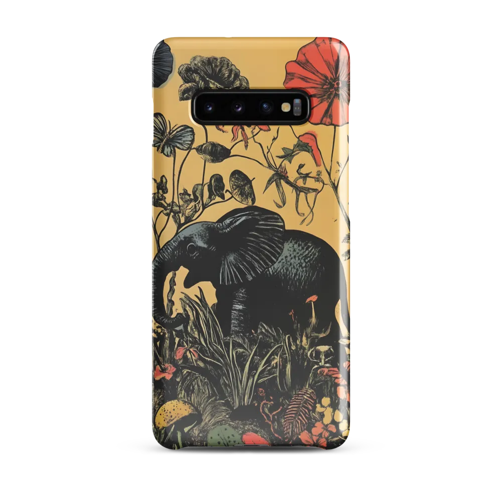 Floral Majesty: The Elephant's Sanctuary | Phone Case |  S10 Plus | Snap Case | Glossy