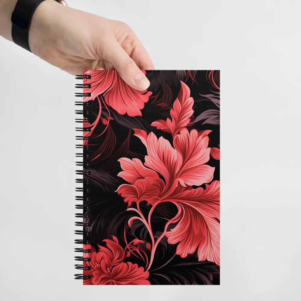 Tropical Elegance in Red | Spiral Notebook