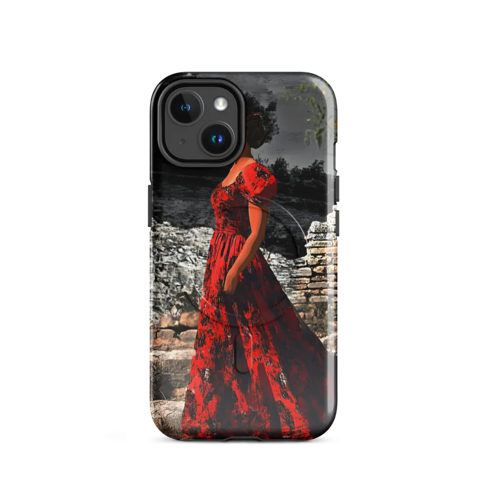 Elegance in Red | Phone Case |  14 | MagSafe® Tough Case | Glossy