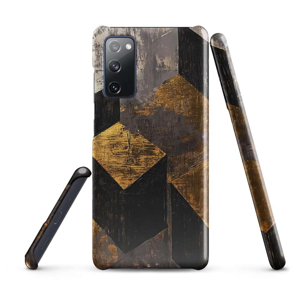 Geometric Harmony in Gold and Black | Phone Case |  S20 FE | Snap Case | Glossy