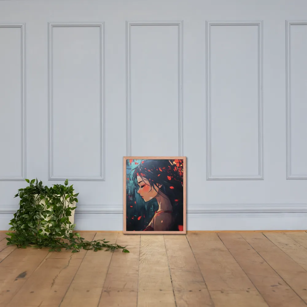 Whispers of Melancholy | Poster with Red oak Frame | 16″×20″