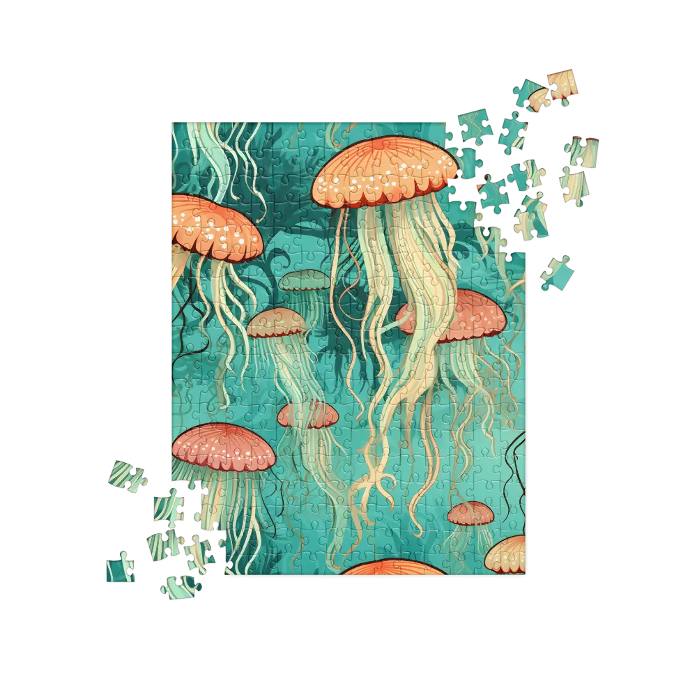 Ethereal Dance of Jellyfish | Jigsaw Puzzle | 252/520 pieces