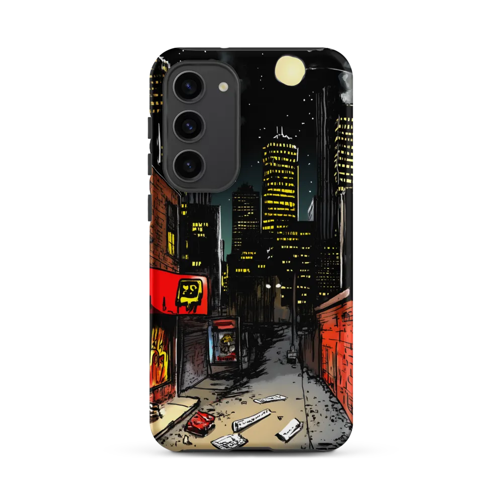 Nocturnal Cityscape: The Hidden Alley | Phone Case |  S23 Plus | Tough Case | Matte