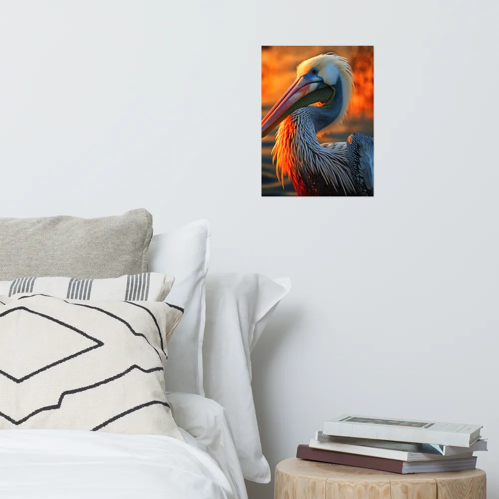 Elegance of the Pelican at Sunset