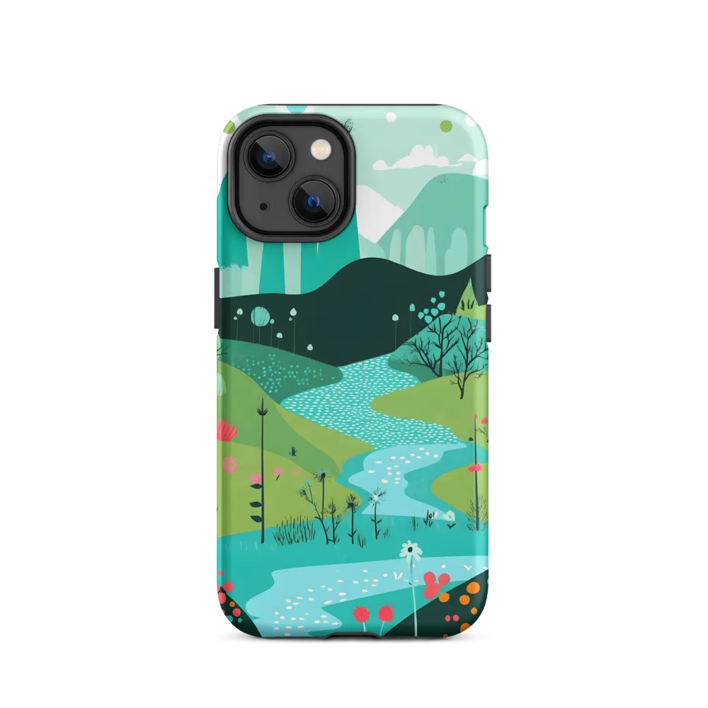 Whimsical River in a Lush Landscape
