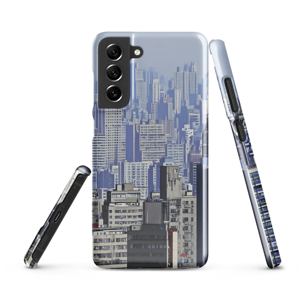 Urban Symphony: A Cityscape in Blues and Grays