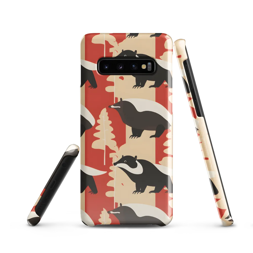 Wildlife Pattern: The Badger Tale | Phone Case |  S10 | Snap Case | Glossy