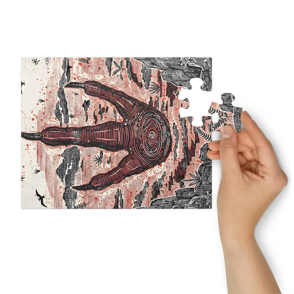 Primordial Footprint 
 Jigsaw Puzzle in Tin Box