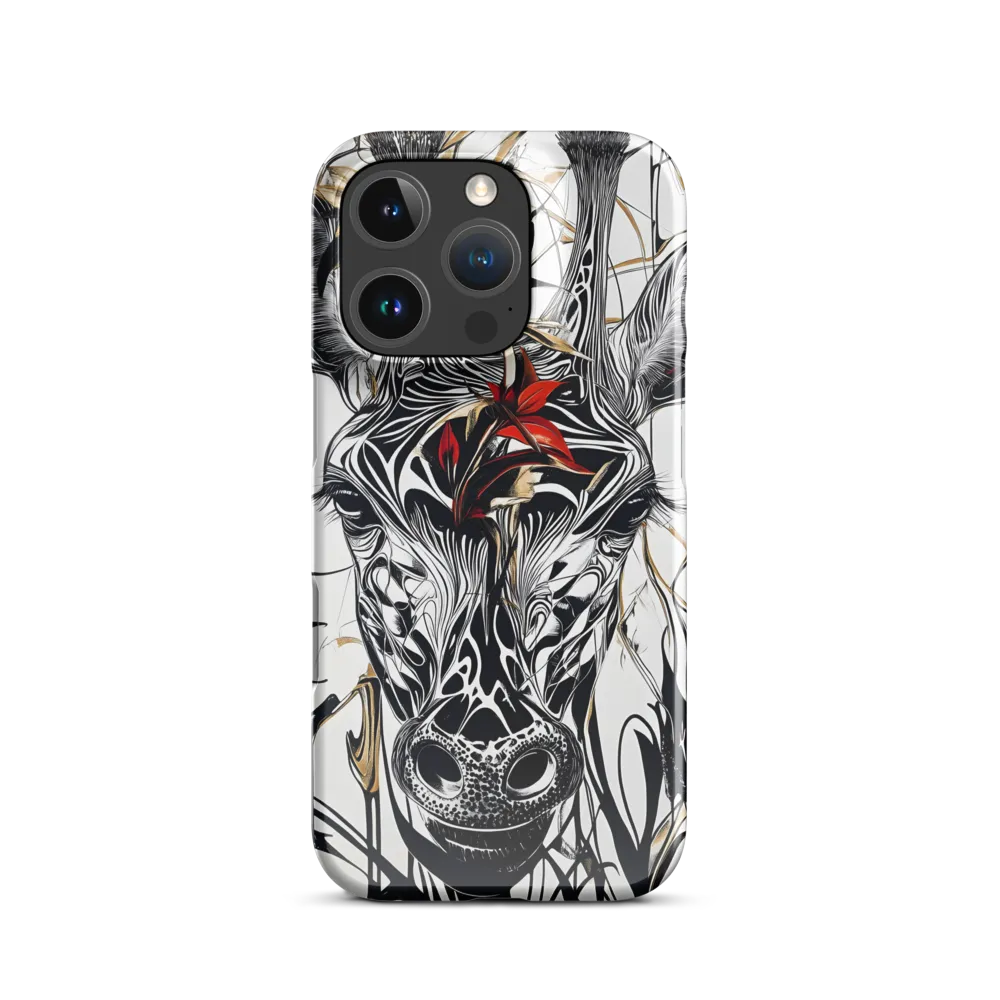 Floral Elegance: The Giraffe's Portrait