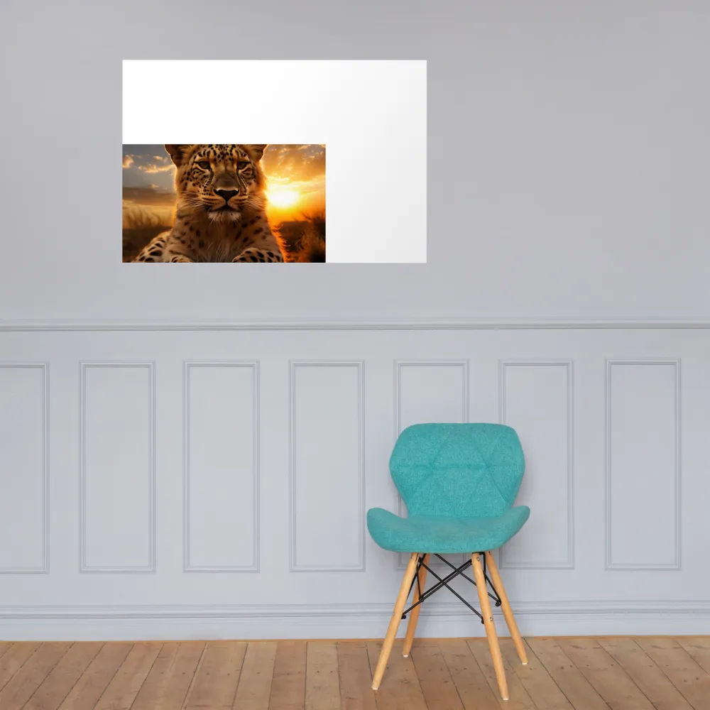 Regal Presence: The Leopard at Sunset