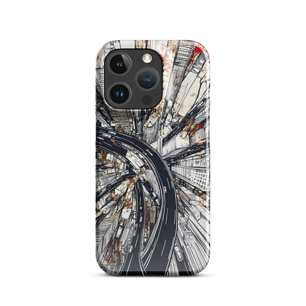 Urban Symphony: Aerial View of Life | Phone Case |  16 Pro | Snap Case | Glossy